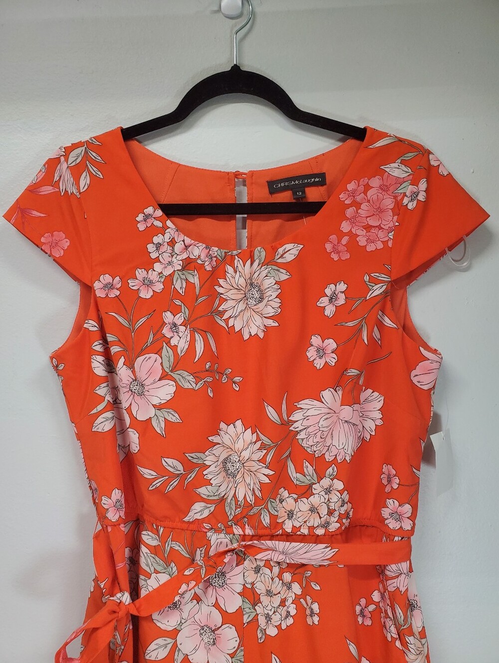 Boho Floral Business Casual Dressy 1 Piece Outfit 12 Orange Chris McLaughlin - Picture 3 of 8